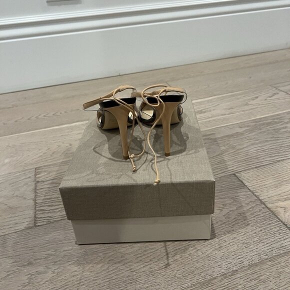 Francesco Russo Leather Slingback Pump Heels - Picture 5 of 7